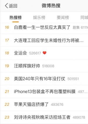看來“十三”是真的香！蘋果天貓店鋪擠爆沖上微博熱搜
